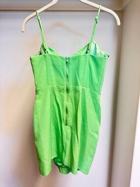 Bardot Neon Green Mini Dress